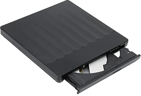 Lecteur de CD DVD Externe, Lecteur Optique de CD DVD ROM USB 3.0 Type C, Graveur de CD pour Enregistrement de Musique de Film, Lecteur de Graveur de CD DVD ROM Portable, pour Win, pour Linux,(Le noir)