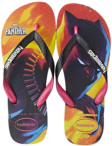 Havaianas Top Marvel Infradito Unisex Bambini, Colore: Nero/Rosa Elettrico, Taglia: 29/30 EU