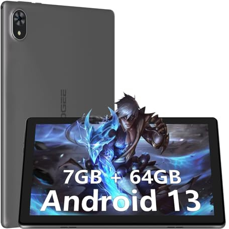 DOOGEE U9 Tablet 10 Pollici, 7GB RAM+64GB ROM/TF 1TB, Android 13, Gaming e Bambini WiFi-6 | 5060mAh | 1280 * 800 | 5MP+2MP | Widevine L1 | TÜV SÜD | OTG