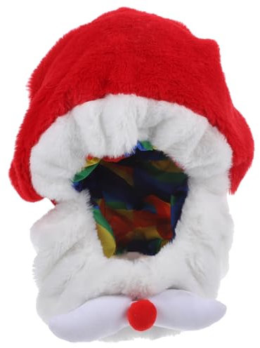 ibasenice Weihnachtsmütze für Motorradhelm Helmbezug zum Überziehen Weihnachtsmann-mütze zur Dekoration Schützt vor Kratzern und Windgeräuschen