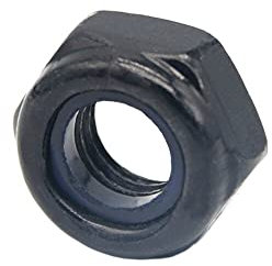 2/5/10/25 Stück DIN985 M2- M16 Schwarze Sechskant-Kontermutter mit Nyloneinsatz Selbstsichernde Kontermutter (Size : 2pcs M16)