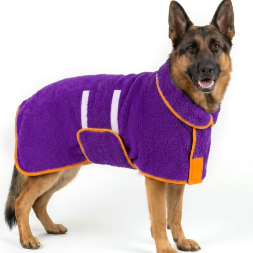 Bienbee Bademantel für Hunde, superabsorbierende, schnell trocknende Bademäntel für kleine, mittlere und große Hunde, Trockenmantel für nach dem Baden und Schwimmen, warme und gemütliche Handtücher