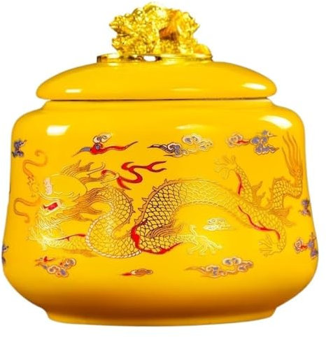 MEMEM Stash JarContainer Creative Ceramic Tea Storage Jar Household Storage Jar Simple Candy Jar Living Room Dining Table Tea Set Decoration Vintage Storage Jars