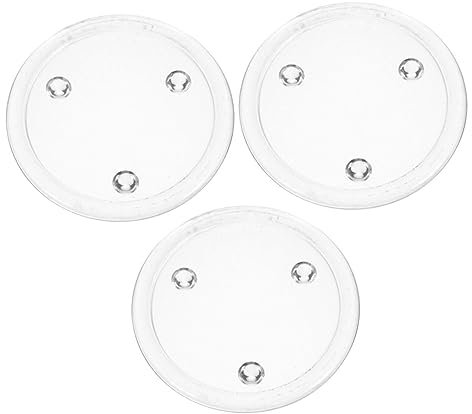 VICASKY 3pezzi Portacandele in Vetro Trasparente Rotondo Da Portacandele Per Candele Per Decorazioni Di Matrimonio Feste e Interni