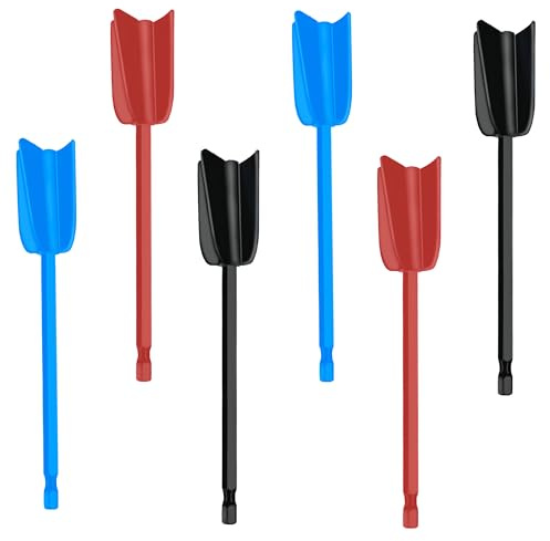 6 Pcs Paint Stirrer for Drill,Paint Mixer for Drill(Black, Red, Blue) | Reusable Mixing Paddle for Mixing Epoxy Resin Painting Ceramic Glaze