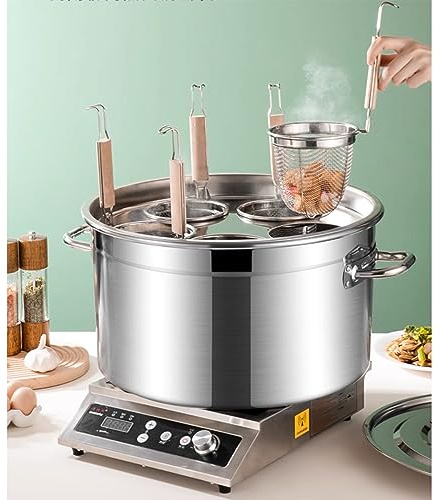 Set di pentole per pasta in acciaio inox resistente, con cestello e coperchio, per cottura a vapore per casa e ristorante, strumento da cucina ideale per pasta perfetta e altro ancora