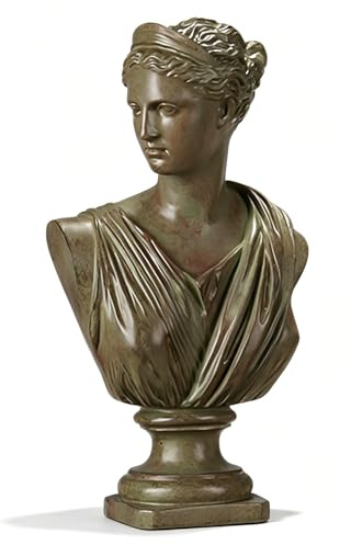 PAEFIU David Statue, Michelangelo David Büste Figur, Apollo Dekorationen Skulpturen, Griechische Mythologie-Göttin-Statue, Moderne Diana Ornamente, für Home Büro Bücherregal Skizze Praxis (Stil 1)