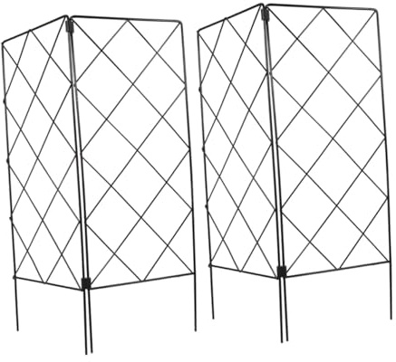 GALPADA 2pièces Treillis pour Plantes Grimpantes Support de Jardinage pour Légumes et Plantes Structure et Facile à Assembler sans Vis
