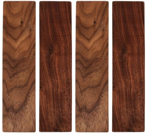 Healeved 4 Tablones Gruesos de Madera de Nogal para Tallado y Artesanías Acabado Fino Adecuado para Proyectos de Bricolaje y Embellecimiento del Hogar