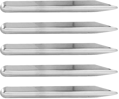 TOYZFRIENDY Set 5 Spatole da Laboratorio in Acciaio Inox per Miscelazione e Trasferimento Polveri, Spatola Piccola Punta Arrotondata, Utensili da Laboratorio per Uso Scientifico e Chimico