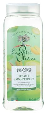 LE PETIT OLIVIER - Gel Douche Réconfort - Parfum Pistache & Amande Douce - Hydratant & PH Neutre Pour la Peau - Testé Dermatologiquement - Hydratant d'Origine Naturelle - Fabriqué en France - 400ml