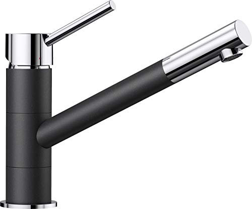 BLANCO KANO | Küchenarmatur in anthrazit/chrom | Hochdruck | Rückflussverhinderer | Keramik Kartusche | Gesicherte Wasserqualität & wassersparend
