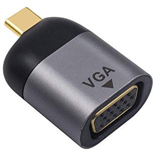 Duttek Adaptador USB C a VGA, convertidor USB Tipo C a VGA, Adaptador USB C Macho a VGA Hembra de 15 Pines Compatible con MacBook Pro 2020/Surface Book 2/Chromebook Pixel y así sucesivamente