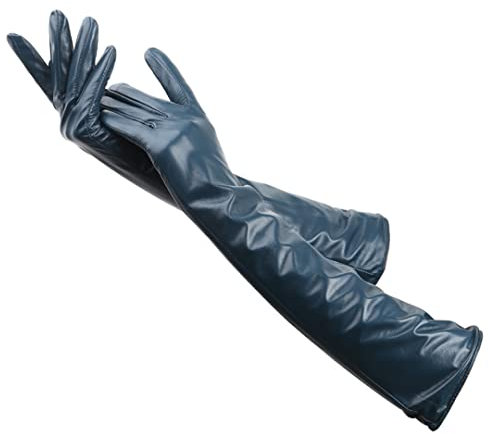 Mehrere Farben, 50 cm lange Lederhandschuhe, Lederhandschuhe, warme Damen-Winterhandschuhe, einfache Damenhandschuhe