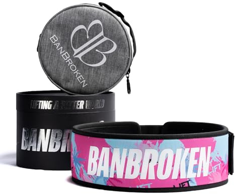 Banbroken Cinturón Lumbar Crossfit Hebilla de Acero Inoxidable Powerlifting Material EVA Técnico Ligero 9,5 cm Incluye Bolsa de Transporte