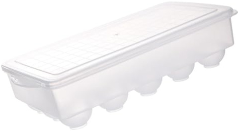 jojofuny Caja Para Huevos Con Tapa Huevera De Plástico Organizador De Huevos Bandeja Para Huevera Apilable Para Uso Cocina | 1, Diseño con Asa Lateral, Formato Portátil, para Almacenaje en Cocina