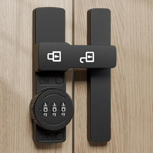 Aresvrgo Serratura Porta Scorrevole,180° Chiavistello per Porta in Legno Lega di Zinco Catenaccio Porta Catenaccio con Viti E Colla,Adatto a Cucina, Bagno, Camera da Letto