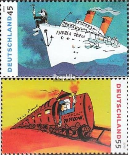 Prophila Collection BRD (BR.Deutschland) 2803-2804 (kompl.Ausg.) gestempelt 2010 Gemälde von UDO Lindenberg (Briefmarken für Sammler) Eisenbahn/Seilbahn