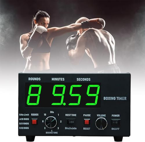 Temporizador Digital De Intervalos De Boxeo Clásico, Temporizador De Intervalos De Gimnasio Profesional con Pantalla Led, Ajuste De Sonido Y Cronómetro Green