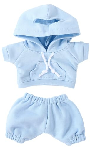 17cm Puppenkleidung Set, Lustige Mode Puppenpullover und Hosen Süß Praktisch Kostümzubehör zum Ankleiden der Figur (Blau)