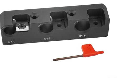Zilimontt Dowel Maker Jig con inserti in carburo per la lavorazione del legno, costruzione in lega di alluminio, crea aste rotonde da 8-18 mm per legno tenero e legno duro (lama da 14-16-18 mm)