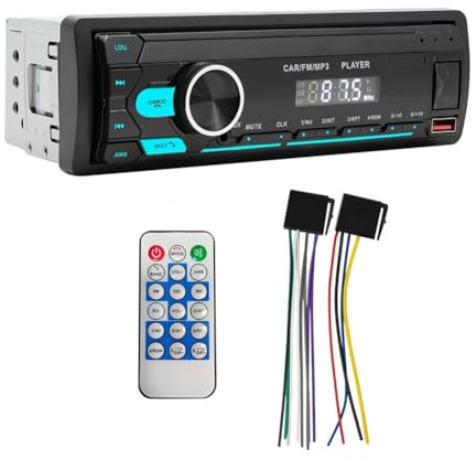 Ounfhtrttk Single Din Car Stereo Audio System, Bluetooth FM Hands-Free Calling, USB/AUX/SD/MP3 Player Support, Car Radio Receiver