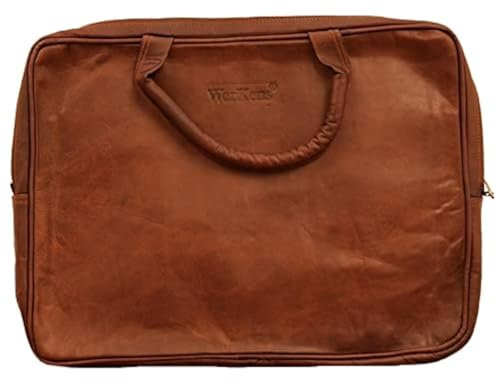 WerKens 15.6-Inch Leather Laptop Sleeve Handcrafted with 100% Original Leather an Elegant case for MacBook Pro 15-inch, 15.6-inch NoteBook,Surface Book,Ultrabook,Chromebook and Laptops