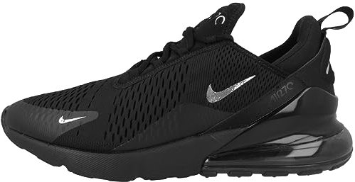 NIKE Men's Air Max 270 Sneaker, Multicolour Black Chrome Pure Platinum Anthracite 1, 10 UK