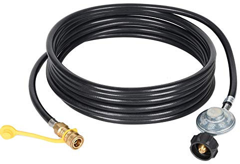 GGC Propangasschlauch mit Regler, 3/8 Schnellverbindung, Ersatz für Mr. Heater Big Buddy Innen-/Außenheizung, Typ 1 Anschluss
