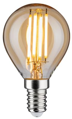 Paulmann 28712 LED Lampe Filament Tropfen 4,7W Leuchtmittel dimmbar Gold 2500K Goldlicht E14