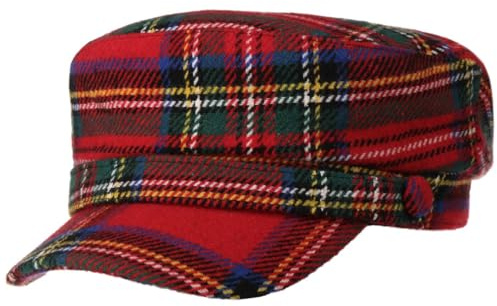 Lipodo Tartan Schottenkaro Elbsegler Schirmmütze kariert Damen Herbst Winter