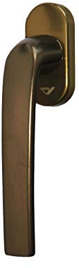 Original Roto Samba Griff mit Logo, Rastung 45°, Farbe Mittelbronze, Stiftlänge 43 mm