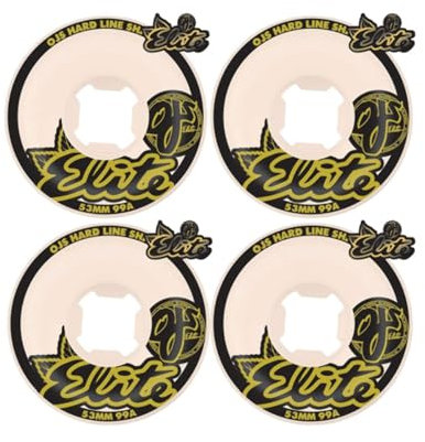 OJ Elite Skateboard-Räder Elite Hardline 99a, weiß, 53 mm