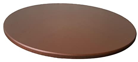 KONAMO Anti-Slip Runde Tischdecke, wasserdicht, 60 cm Durchmesser, kaffeefarben