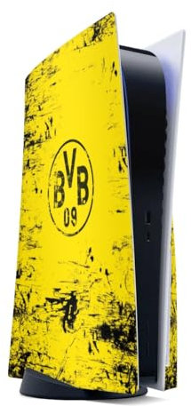 DeinDesign Skin kompatibel mit Sony PlayStation 5 Disc Edition Folie Sticker Borussia Dortmund Offizielles Lizenzprodukt BVB