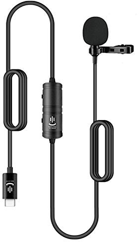 Microfono LLD YC-VM30 USB-C/Type-C Dual Modes Microfono di Registrazione Lavalier, Lunghezza del Cavo: 6m .Altoparlante Bluetooth Wireless con Doppio microfoni