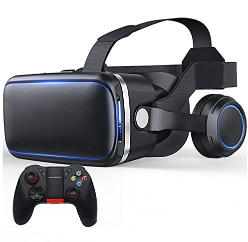 Gafas Realidad Virtual Auriculares Realidad Virtual, Auriculares VR Con Auriculares Para Juegos Inmersivos En Películas 3D Panorámica 360 Grados Compatible Con Teléfonos Móviles 4.0-6.53 Pulgadas