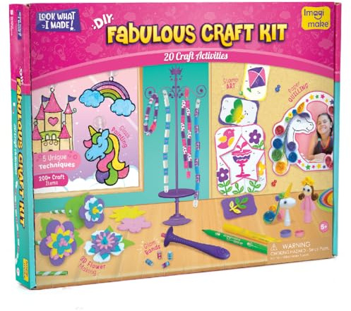 Imagimake Fabulous Craft Kit | 20 Art and Craft Activities - Creative Toy & DIY Set | Creative Toy & DIY Set | Arts and Crafts for Kids | Activity Craft Kits 6-8 | Gifts for 5 6 7 8 9 10 11 12 Years