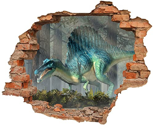 Wandtattoo - Wanddurchbruch mit Aussicht auf Spinosaurus 70 x 57 cm (BxH) - Wandsticker
