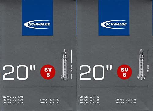 2X Schwalbe SV 6 20 Zoll Schlauch Sclaverand Ventil