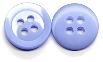 Jojomino 30 Stück 9/10/11mm Harz Nähen kleine Hemdknöpfe für Kleidung Mantel dekorative Knöpfe DIY Nähzubehör, Blau, 10mm