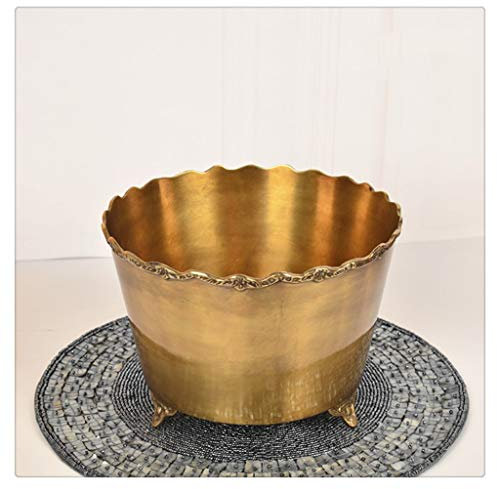 Brass Wine Ice Bucket Whiskey Cooler European Style Pure Copper Wine Barrel Holder Home Decoration Bar Whiskey Buckets