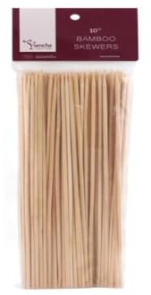 Lot de 100 brochettes en bois de bambou – 25,4 cm – Parfait pour griller, barbecue, brochettes, fruits, apéritifs et plus encore