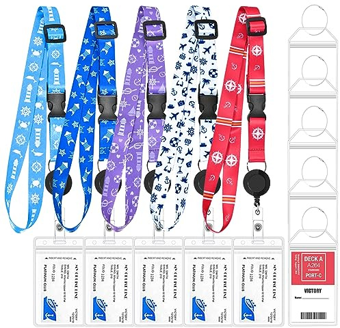 ZYTONGMAO Ausziehbare Kreuzfahrt-Lanyards für Schiffskarten, wasserdichte Ausweishalter für Karneval & königliche Karibik, unverzichtbares Kreuzfahrtschiff-Zubehör