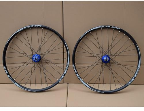 LSRRYD Fahrrad Laufräder 24'' 26'' 27.5'' 29'' MTB Laufradsatz Scheibenbremse Schnellspanner Mountainbikes Vorne Hinten Felgen Lagernaben 8 9 10 Gang (Color : Black-Blue, Size : 26inch)