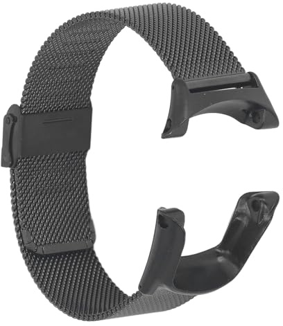 Cinturino per Orologio Intelligente Regolabile, Cinturino per Orologio in Maglia di Acciaio Inossidabile con 2 Cacciaviti per Ambit 1 2 2S 2R 3 Sport 3 Peak (Nero)
