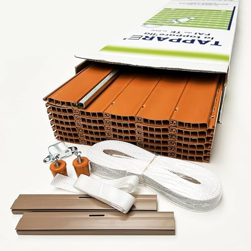 Kit Tapparella Avvolgibile in PVC- Fai da te. Made in Italy. Facile da ridimensionare (L100X250 H - COL.K70) varie misure,9 colori, corredata di cinta e scorricinta.