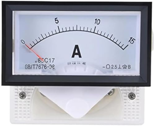 85C17 Misuratore di corrente analogico da pannello DC 0-15A 5A10A30A5A Amperometro for test di circuito Carica batteria Ampere Tester Misuratore Confezione da 1 1 pz(1A)