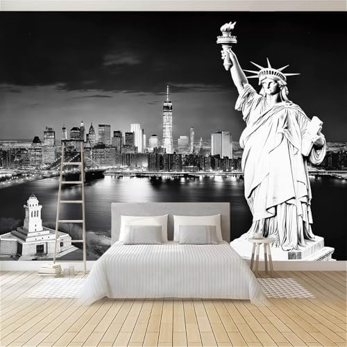 Papel Pintado Pared Panorámico Fotografía Nueva York 200 x 140 cm Fotomurales No Tejido, Murales Decoración de Pared, Póster Gigante de Pared Personalizado 3D Para Salón Dormitorio