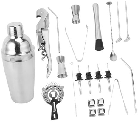 Ciieeo 22 Piezas Coctelera Vaso Medidor Suministros para Barman Equipo para Cócteles Herramienta para Cócteles para Preparar Casa